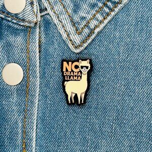 🤩Funny Llama Enamel Pin Cartoon No Drama Animal Brooch Alpaca Badge Jewerly New